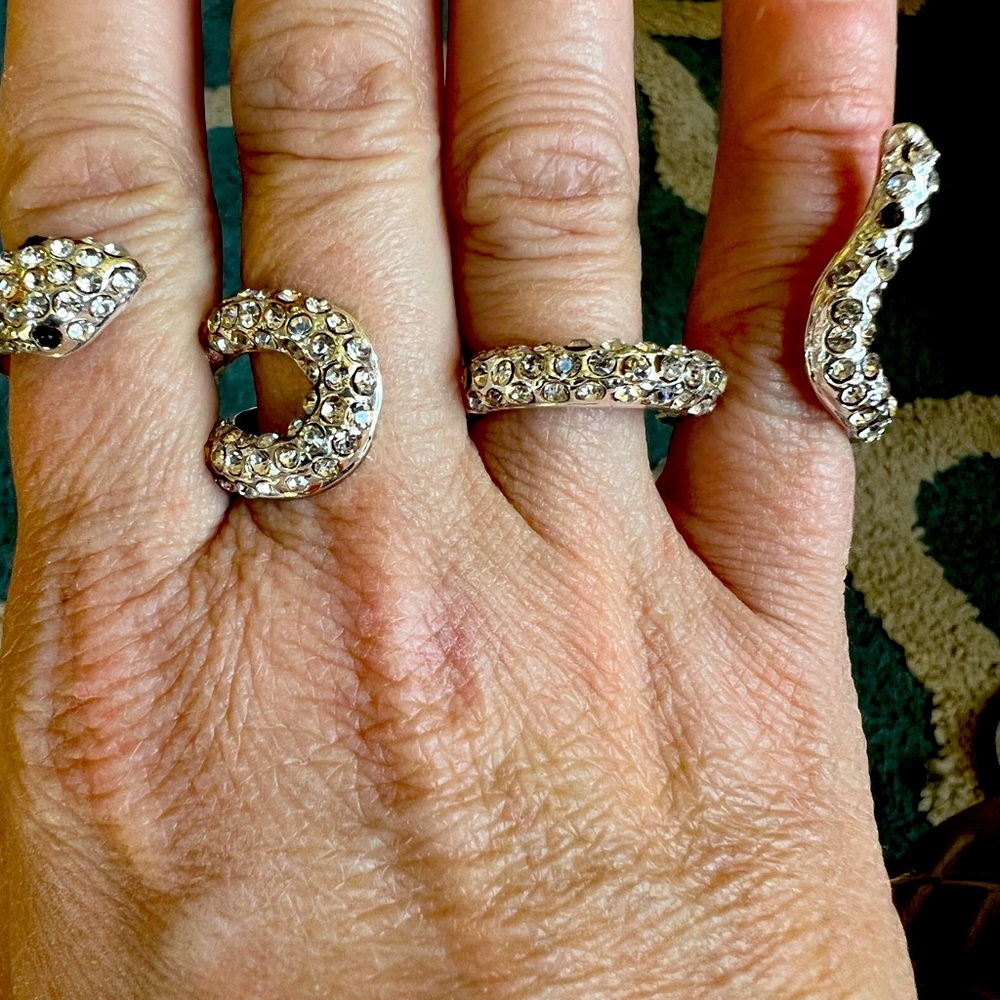 Snake ring that fits on 4 fingers